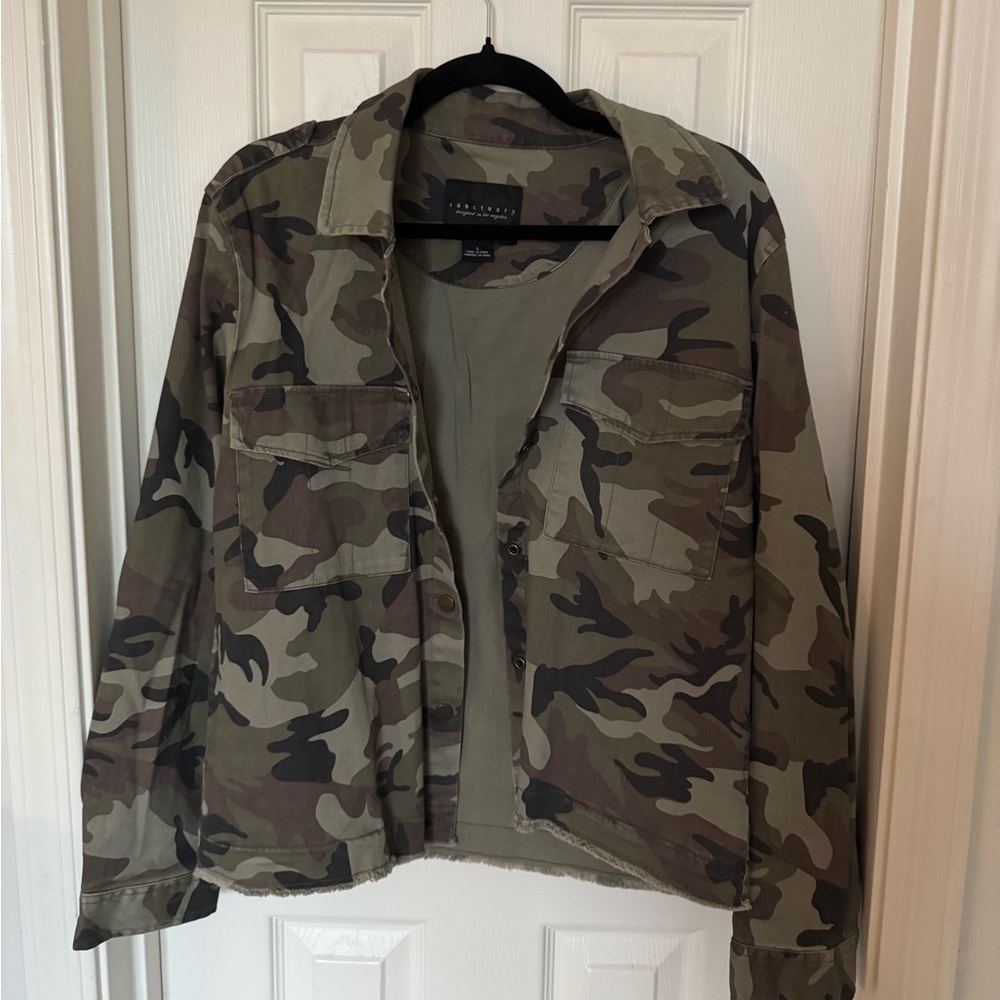 Sanctuary Camouflage Jean Jacket